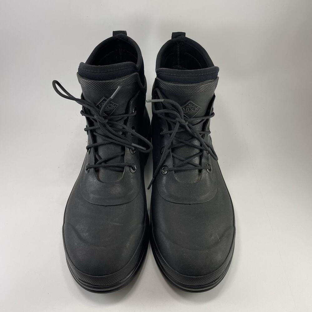 Muck Boots All Cast Lace Up Duck Boot Black Waterproof Neoprene Mens Size 11 - Picture 12 of 13